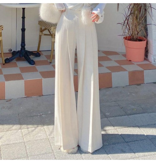 L5046 New 2023 Korean Chic Elegant Pleated Solid Color Blazer Pants Women's Casual Pants Ladies Trousers Wholesale 5 L5046 New 2023 Korean Chic Elegant Pleated Solid Color Blazer Pants Women's Casual Pants Ladies Trousers Wholesale 5