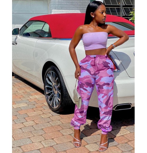 New Arrival Fall Womens Cargo Pants Street Wear Camouflage Drawstring Jogging Pants Women Casual Sports Women's Pants & Trousers New Arrival Fall Womens Cargo Pants Street Wear Camouflage Drawstring Jogging Pants Women Casual Sports Women's Pants & Trousers